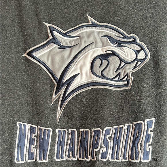 UNH university of New Hampshire Colosseum Dark Grey Wildcats Hoodie - Picture 5 of 6